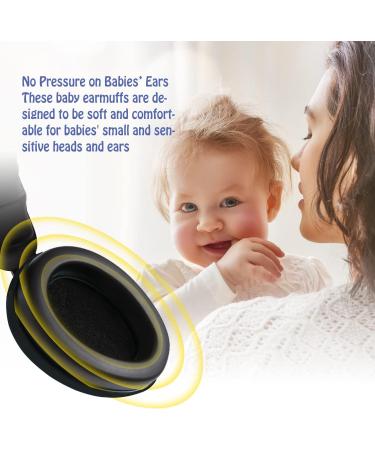 GUKOY Baby Ear Protection Headphones for Ages 0-3 | Noise Cancelling & Reduction Earmuffs for Infant Hearing | Black - Buy Online on SooperMarket.com