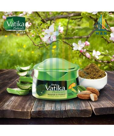 Vatika Naturals Nourish & Protect Hair Cream | Henna Almond & Aloe Vera - 140ml | International Shipping Available - Buy Online on SooperMarket.com