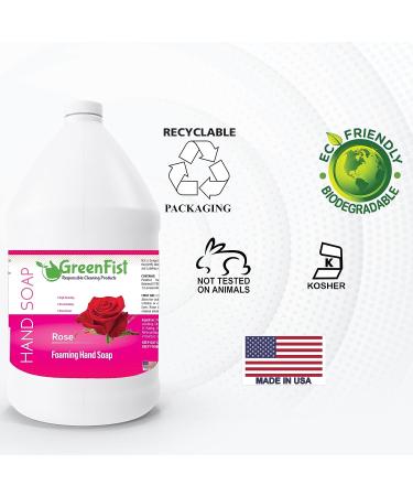 GreenFist Rose Scent Foaming Hand Soap Refill Jug - 128oz - Made in USA - Buy Online on SooperMarket.com