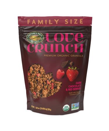 Love Crunch Organic Dark Chocolate and Red Berries Granola 1.65 Lbs. (Pack of 6) Non-GMO Fair Trade by Nature's Path