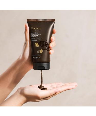 Cocoon Dak Lak Coffee Face Polish - 100% Vegan Exfoliating Scrub with Cocoa Butter & Safflower Oil for Smooth Glowing Skin | Anti Blackheads Enlarged Pores Wrinkles & Fine Lines - 5.07 fl oz - Buy Online on SooperMarket.com