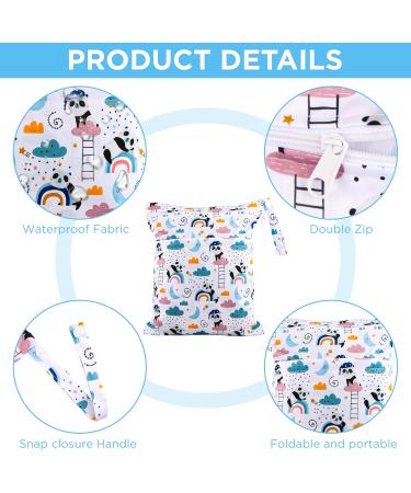 Darryy Naspocket Kindergarten Wetbag Set | Waterproof Washable Diaper Bag & Cloth Diapers | Panda Design for Kids - Buy Online on SooperMarket.com