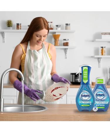 Buy Dawn Powerwash Spray Platinum Dish Soap - Apple Scent & Refill + 6 Scrub Sponges for Effortless Cleaning | International Shipping Available - Buy Online on SooperMarket.com