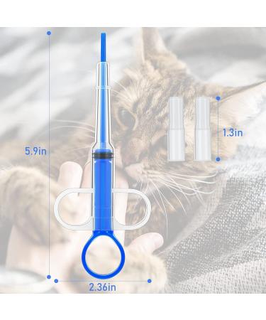 Nuanchu 4-Piece Pet Pill Shooter Kit - Dog & Cat Medicine Dispenser for Small Animals | Blue - Buy Online on SooperMarket.com