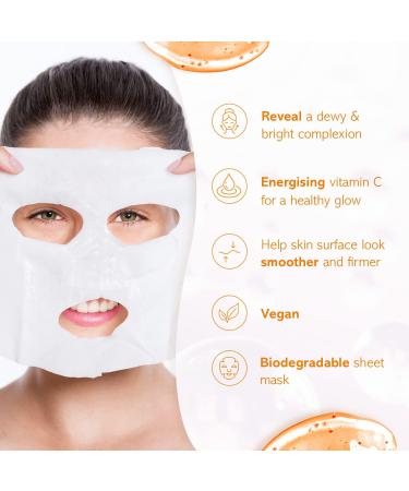 7th Heaven Vitamin C Nutriactive Brightening Sheet Mask Enriched with Amino Acids to Smooth and Firm Skin - Buy Online on SooperMarket.com