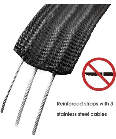 Secure Lockable Surfboard & Paddle Board Tie Down Strap Set | 10ft Stainless Steel Cables | Key Lock Feature | No Scratch Silicone Buckle | 2 Pack - Buy Online on SooperMarket.com
