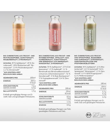 Buy Monastery Kitchen Bio Smoothie Mix | 6x250ml Vegan Superfood Breakfast | Red Orange Green Varieties | Powerfood in Glass Bottles - Buy Online on SooperMarket.com
