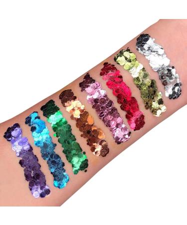 Chunky Green Glitter Gel by Moon Glitter - Cosmetic Festival Face & Body Paint - 12ml - Buy Online on SooperMarket.com
