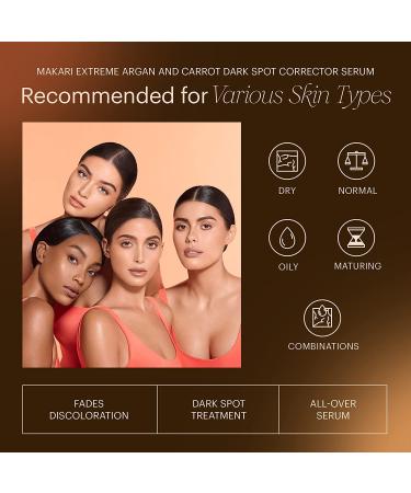 Makari Extreme Dark Spot Corrector Serum (1.7 oz) with Argan and Carrot Oil | Hydrating, Antioxidant Serum for Skin Tone and Glow - Buy Online on SooperMarket.com