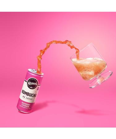 Remedy Kombucha Raspberry Lemonade 12x250ml - Sparkling Live Cultured Drink - Buy Online on SooperMarket.com