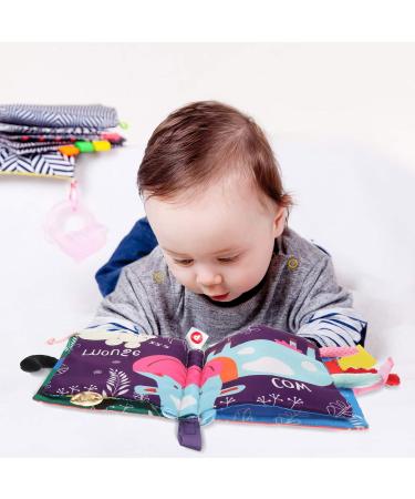 SOSPIRO Baby Cloth Book - Soft & Safe 3D Animal Tails Quiet Book for Toddlers | Early Learning Farm Theme | Ideal Gift for 0-3 Year Olds - Buy Online on SooperMarket.com