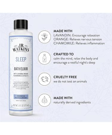 J.R. Watkins Sleep Bath Elixir Liquid Bath Soak Monoi & Sandalwood 6 oz (Pack of 2) - Buy Online on SooperMarket.com