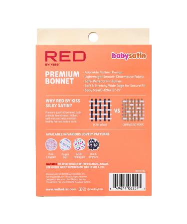 Red by Kiss Baby Satin Bonnet Sleep Caps - Pink Leopard Hair Wraps - Buy Online on SooperMarket.com