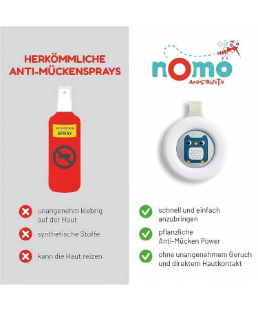 Nomo Mosquito Protection Clip - 30 Days Insect Repellent | Ideal for Camping & Outdoor Activities | Black Anti-Mosquito Solution (1 Pack) - Buy Online on SooperMarket.com