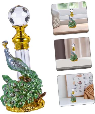 Angoily Perfume Bottle Essential Oil Bottle Glass Vintage Travel Vial 14x4x3cm Green - Buy Online on SooperMarket.com