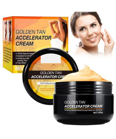 Tanning Accelerator Cream 50g Long Lasting Sunbed Cream Tanning Cream Intensive Tanning Gel Self Tanner Gel Effective in SunBeds Outdoor Sun Rapid Tanning Cream Achieve a Natural Tan