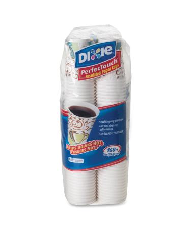 Dixie PerfecTouch 12 oz. Insulated Paper Hot Coffee Cup by GP PRO (Georgia-Pacific), Coffee Haze, 5342CDSBP, 160 Cups Per Case, Coffee Haze Design