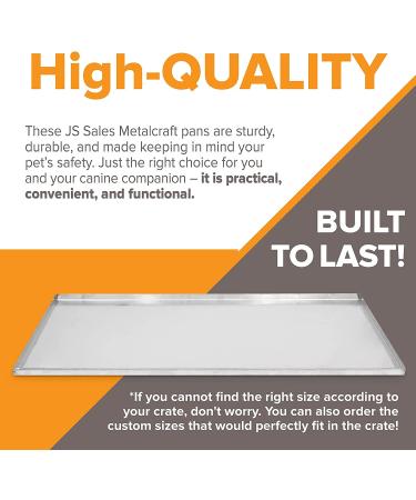 Pinnacle Systems Chew-Proof Galvanized Metal Tray for Dog Crate - 35 x 21.63 x 1 Inches - Buy Online on SooperMarket.com