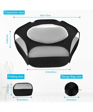 XIRGS Small Animal Playpen with Top Cover - Waterproof Portable Pet Cage Tent for Outdoor Exercise - Ideal for Cats, Rabbits, Hamsters, and More - Buy Online on SooperMarket.com