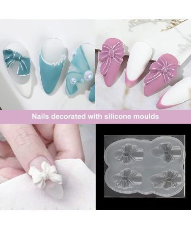 Nail Carving Mold - Creative 3D Silicone Manicure Tool for Home | High Toughness Bear & Butterfly Shapes | International Shipping Available - Buy Online on SooperMarket.com