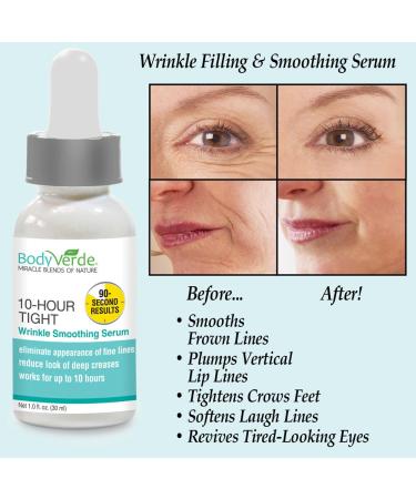 Ten Hour Tight Wrinkle Smoothing Serum - Erase Fine Lines & Wrinkles | Collections Etc | 1 oz - International Shipping Available - Buy Online on SooperMarket.com