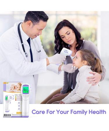 KKmier No Touch Forehead Thermometer for Adults and Kids - 2 in 1 Infrared Digital with Fever Alarm - 2s Instant Reading - 99 Memory Sets - Buy Online on SooperMarket.com
