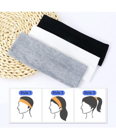 Sularpek Headband 3Pack Unisex Headbands for Women s Hair 7.5cm Stretchy Fabric Headband Breathable Hair Band for Sweat-Wicking Stretchy Head Band for Doing Workout Yoga Makeup Running - Buy Online on SooperMarket.com
