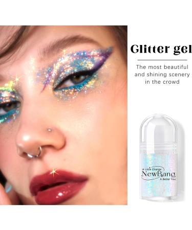 NewBang Chameleon Color Changing Glitter Gel - Golden Ocean | Body, Face, Hair | Chunky Mermaid Sequins | Festival Party Shimmer Makeup - Buy Online on SooperMarket.com