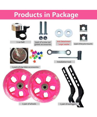Flash Mute Big Wheel Pink Training Wheels for 12-20 inch Single Speed Bike - Buy Online on SooperMarket.com