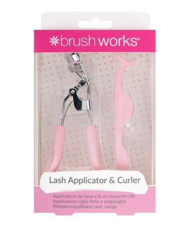 Brushworks Lash Applicator & Curler 52 56 411 Pink & Silver