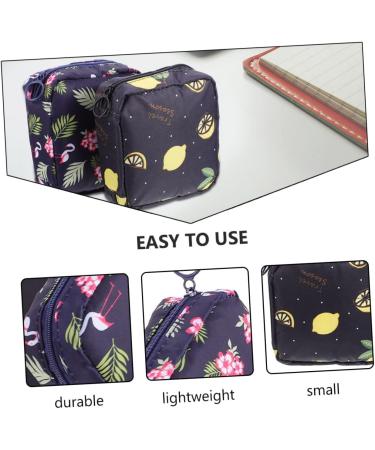 HAPINARY 4pcs Sanitary Napkin Storage Bags Set - Portable Makeup & Period Starter Pouch for Women - Canvas Navy Travel Pouches - Buy Online on SooperMarket.com
