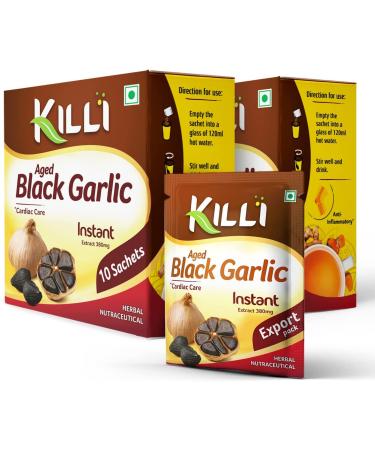 seelans superstore KILLI Ginger | Aged Black Garlic Instant Extract 5 Sachets of 1g