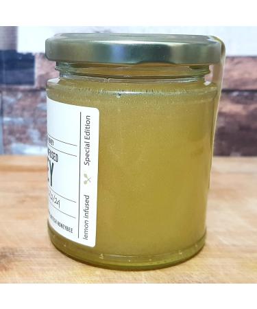 Lemon Honey/Raw UK Honey/Organic Lemon Infused in British Honey Pure RAW Honey In Glass Jar (227g) - Buy Online on SooperMarket.com