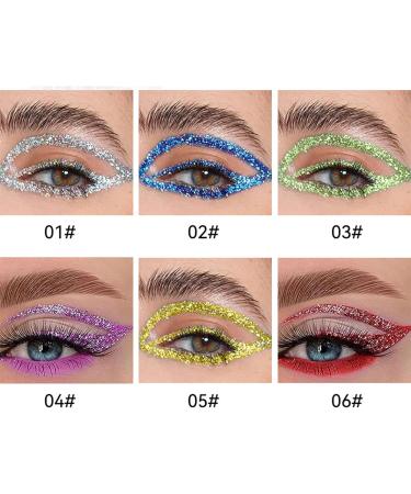 Glitter Eyeliner Waterproof Liquid Pencil Set - Bold Colors Eye Makeup Pen for Long-Lasting Effects - Women's Gift - Buy Online on SooperMarket.com