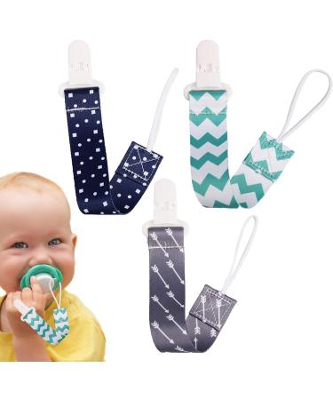 Teksome Schnullerleine | Fabric Pacifier Clips for Babies Toddlers & Kids | Soft Bite Ring | Secure Toy Clips - Buy Online on SooperMarket.com