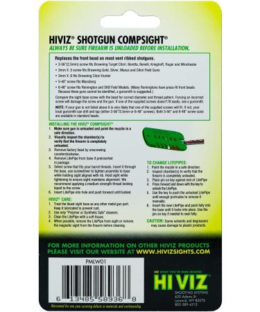 HIVIZ PMLW01 Litewave Front Sight & Compsight Bead Replacement in Black - Buy Online on SooperMarket.com