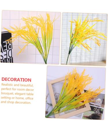 MAGICLULU 4pcs 7 Simulated Rice Bouquet of Flowers Artificial Vase Decor Wheat Sheaves for Decorating Natural Dried Flowers Dried Wheat Stalks Greenery Decor Straw Paddy Plastic - Buy Online on SooperMarket.com
