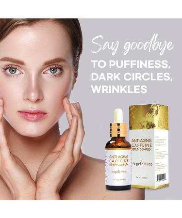 AngelicMisto Caffeine Eye Serum 1oz - Dark Circles, Puffiness, Wrinkles & Bags Remover - Buy Online on SooperMarket.com