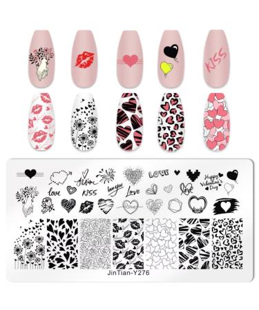RUNRAYAY Love Nail Stamping Plate Fashion Valentine'S Day Theme Multi-Pattern Stamp Print Image Template Nail Art for Nail Design