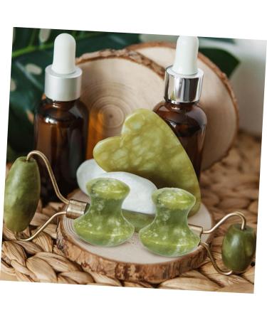 FOYTOKI 2pcs Gua Sha Roller Gua Sha Face Roller Darcy Facial Roller Scratchboard Tools Remove Wrinkles Skin Roller for Face Mushroom Shaped Guasha Board Scraper Tool Eye Massage Set Jade - Buy Online on SooperMarket.com
