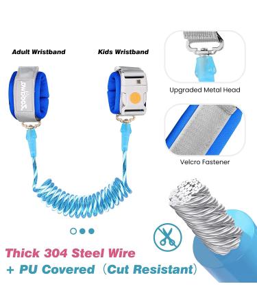 Zooawa Toddler Leash - Anti Lost Wrist Link with Magnetic Lock - Reflective Safety Walking Harness for 2-4 Years Old - Blue - Buy Online on SooperMarket.com