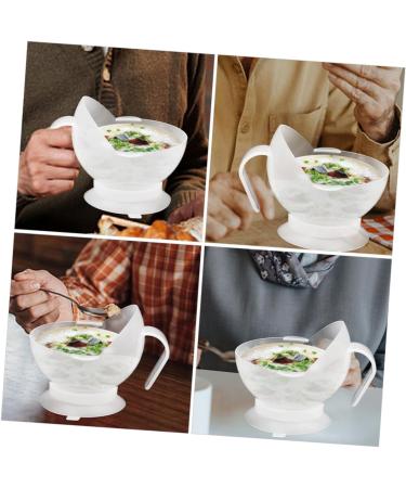 Button Hook Helper 4 Pcs Anti-Shift Bowl Cutlery Serving Utensils Elderly Eating Bowls Suction Bowls Silicone Dining Bowl Silicone Elderly Bowl Elderly Dining Bowls Anti Fallen Bowl White 17.00X15.50X12.00CM White - Buy Online on SooperMarket.com