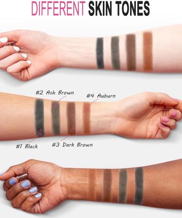 Black Eyebrow Stamp Stencil Kit Black for Black Women Perfect Water Resistant Eyebrow Powder Stamp - Buy Online on SooperMarket.com