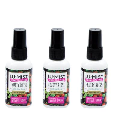 Lu-Mist 3x 60ml Limited Edition Toilet Bowl Spray - Pack of 3 - Fruity Bliss