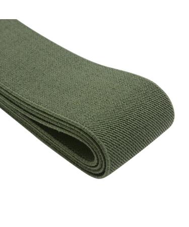 Strapcrafts 2-Inch Wide by 2-Yard Colored Double-Side Twill Elastic Band-Army Green 11070