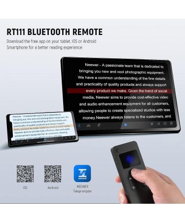 NEEWER RT111 Remote Control for Teleprompter App - Bluetooth, Silent Button - iOS Android Compatible - X1 PRO, X14 PRO, X17 - Buy Online on SooperMarket.com