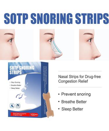 100pcs Nasal Strips for Snoring Relief - Professional Congestion Solution for Improved Breathing & Nighttime Sleeping - Men & Women - Nose Breathe Easy - Buy Online on SooperMarket.com