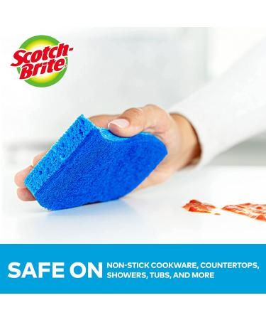 Scotch-Brite Non-Scratch Scrub Sponges - 3 Pack for Dishes & Kitchen Cleaning - Buy Online on SooperMarket.com