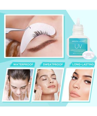 UV Eyelash Extension Glue - 8-9 Weeks Retention Waterproof & Powerful Lash Glue for Professionals - Buy Online on SooperMarket.com