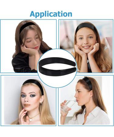 20Pieces 1 Inch Wide Hard Plastic Headband Plain craft Headband Plastic Hairband for DIY Hair accessories Women Girl Black - Buy Online on SooperMarket.com